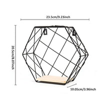 Load image into Gallery viewer, Iron Hexagonal Grid Wall Shelf Combination Wall Hanging Geometric Figure For Wall Decoration  Living Room Bedroom Nordic Rack