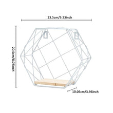 Load image into Gallery viewer, Iron Hexagonal Grid Wall Shelf Combination Wall Hanging Geometric Figure For Wall Decoration  Living Room Bedroom Nordic Rack