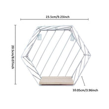 Load image into Gallery viewer, Iron Hexagonal Grid Wall Shelf Combination Wall Hanging Geometric Figure For Wall Decoration  Living Room Bedroom Nordic Rack