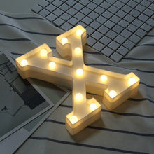 Load image into Gallery viewer, Luminous Letter Night Led Light Creative 26 English Alphabet Number Led Lamp Battery Romantic Wedding Party Decoration Drop Ship